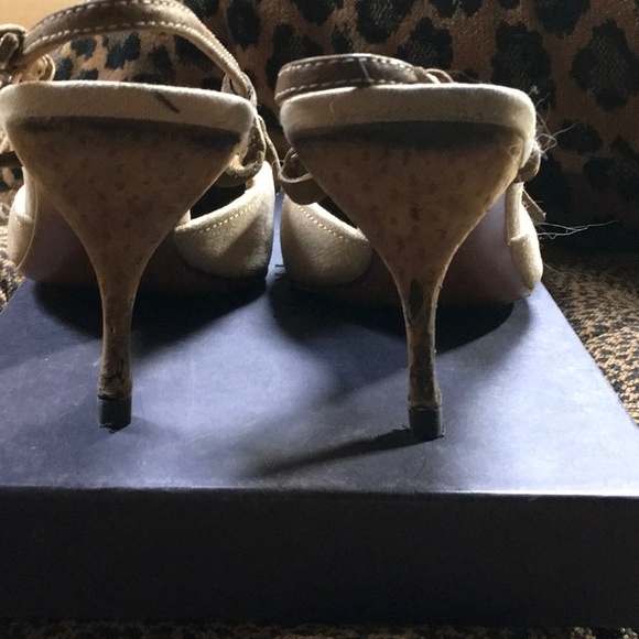 Prada canvas slngback heels - Picture 6 of 8